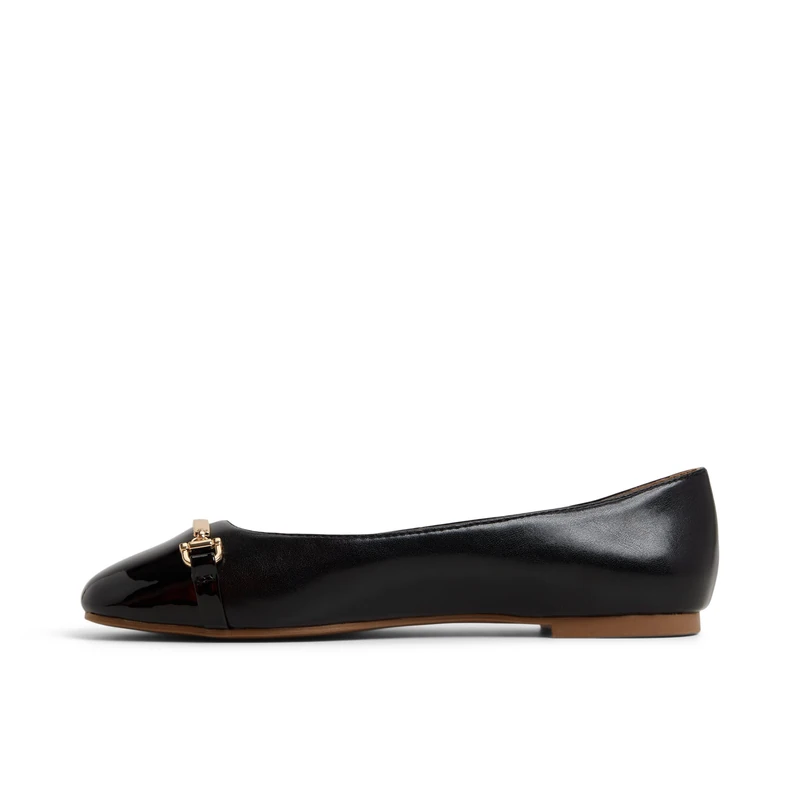 Aldo Women's Leanne Ballet Flat, Black/Black, 6 UK