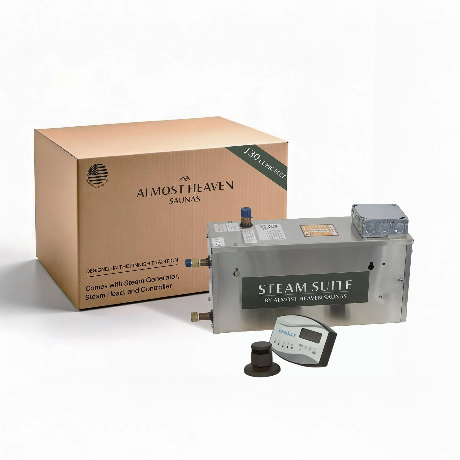 Almost Heaven Steam Suite Shower Steamer, Steam Generator Set with Controller and Steam Head (Oil Rubbed Bronze)