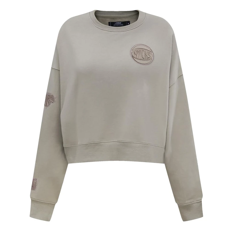 Pro Standard Womens NBA New York Knicks Neutral Crewneck Sweatshirt Taupe S