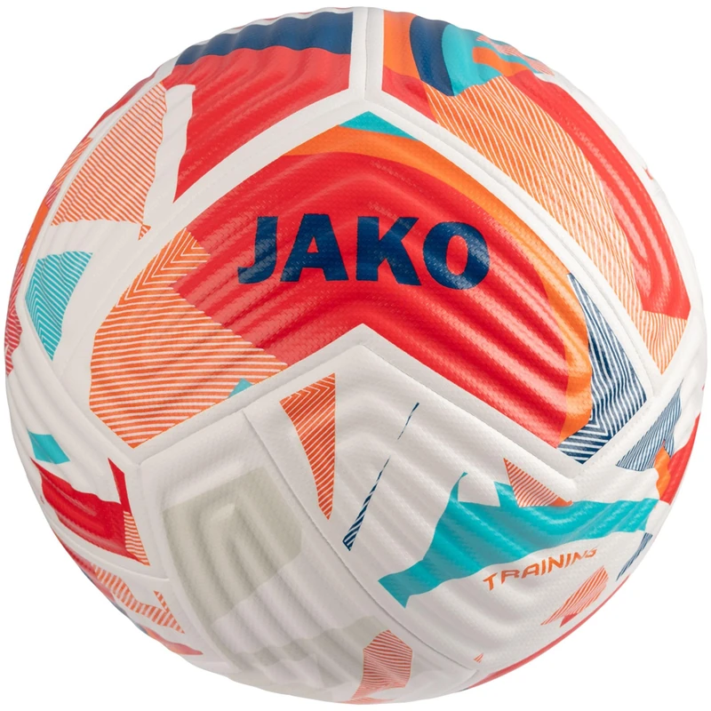 JAKO Flow Training Ball, White/Fluo Red/Navy, 5