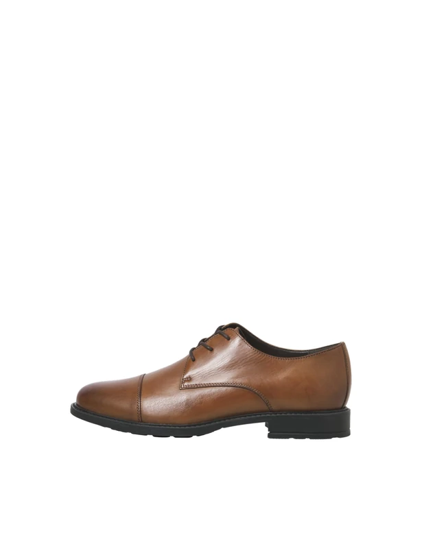 JACK & JONES Jfwoslo Leather Dress Shoe Ln, Cognac, 11 UK