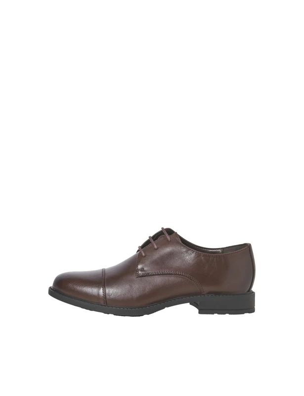 JACK & JONES Jfwoslo Leather Dress Shoe Ln, Brown Stone, 11 UK
