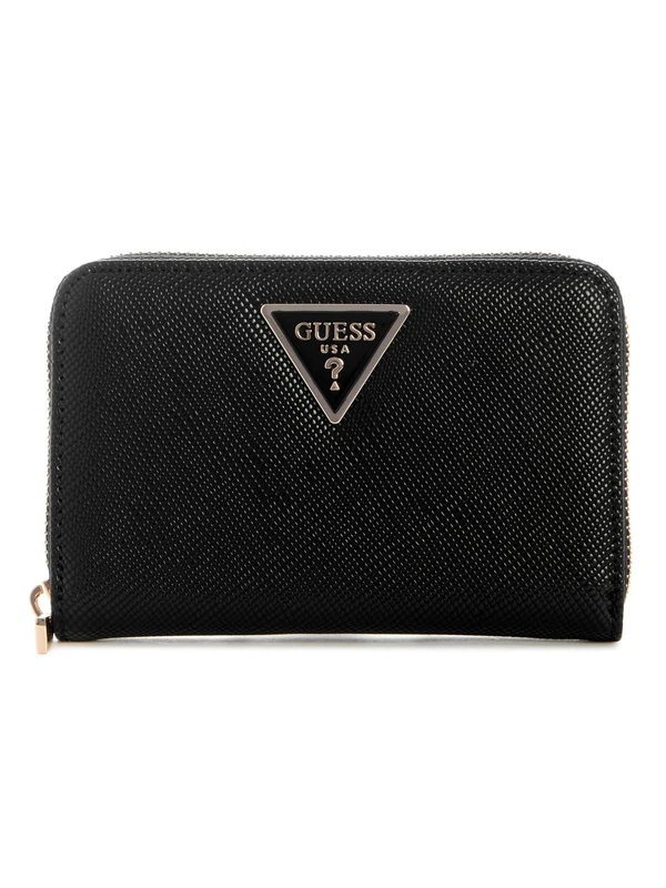 Guess Women's Laurel Ii Medium Zip Around Wallet, Black, One Size