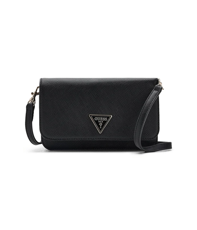 GUESS Women's Noelle Ii Crossbody Flap Organizer, Black, One Size - Image 1