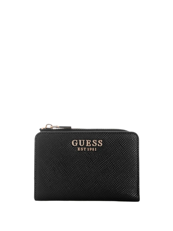 Guess Women's Laurel Ii Zip Around Card Case Wallet, Black, One Size - Image 1