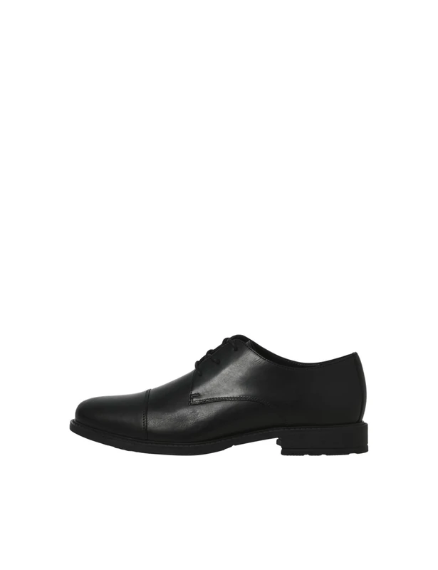 JACK & JONES Jfwoslo Leather Dress Shoe Ln, Black, 11 UK