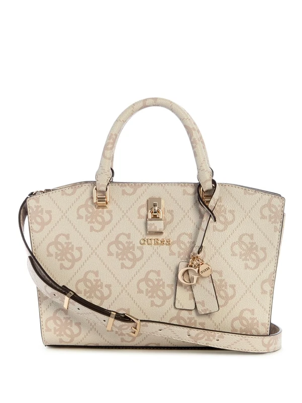 GUESS Women Queensland Luxury Satchel, Shoulder Bag, Dove Logo, One Size