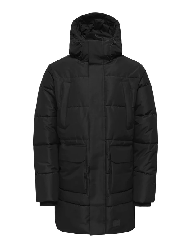 ONLY & SONS Men's Onscam OTW Parka, Black, XX_L, Black, xx_l