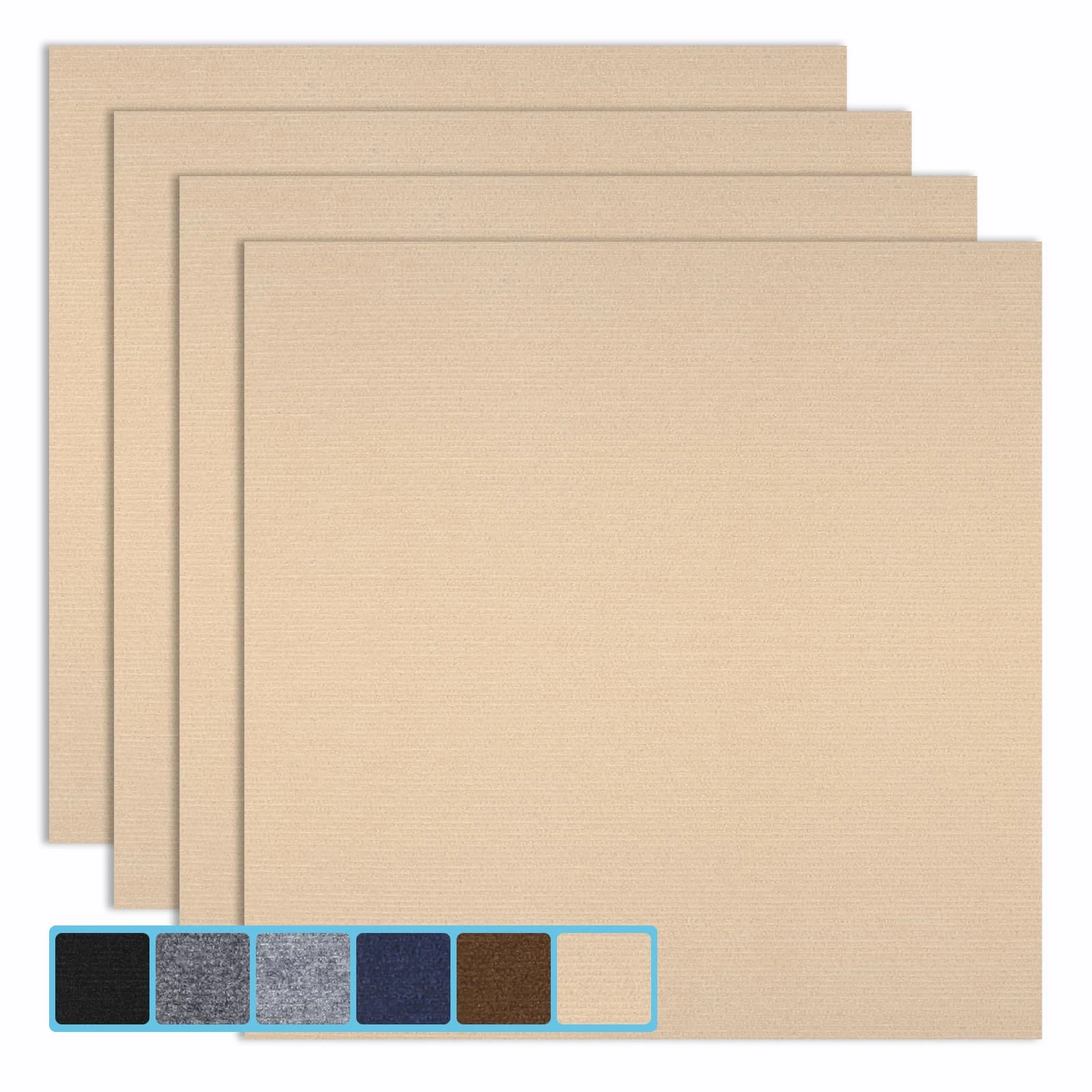 Peel & Stick Carpet Tiles 12x12 Inch - Premium Self-Adhesive Floor Squares with Soft Padding - 30 Tiles/30 Sq Ft per Box (Easy Installation, Removable Carpeting for Home & Office)