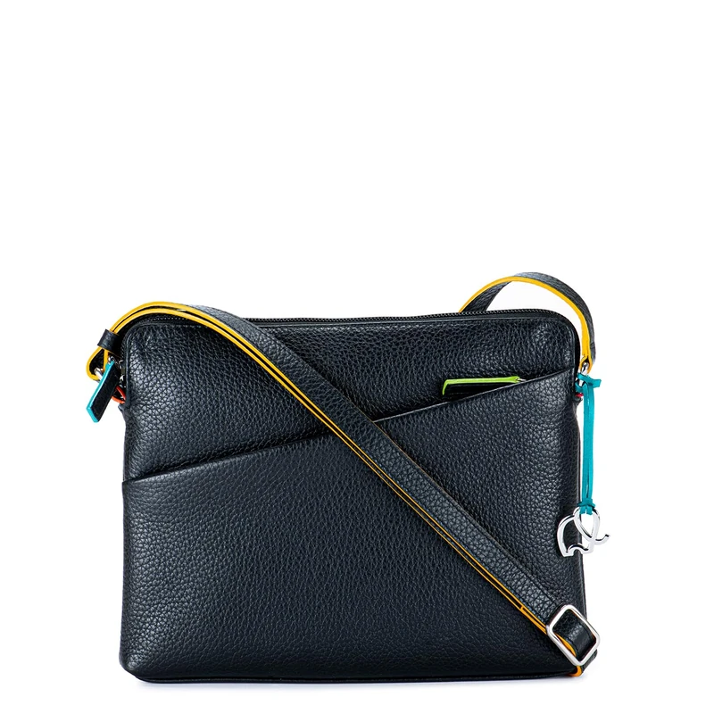 MYWALLIT Unisex's E/W Cross Body Crossbody, Black, Regular