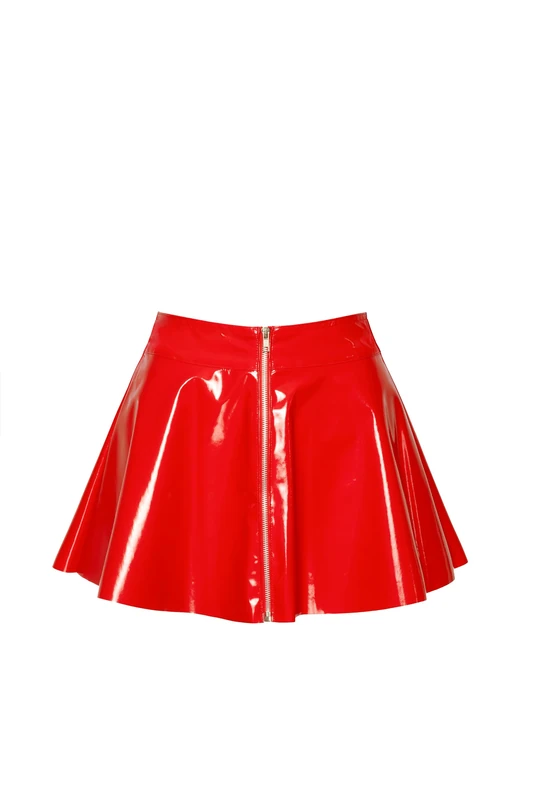 Black Level Women's Vinyl Skirt Red S