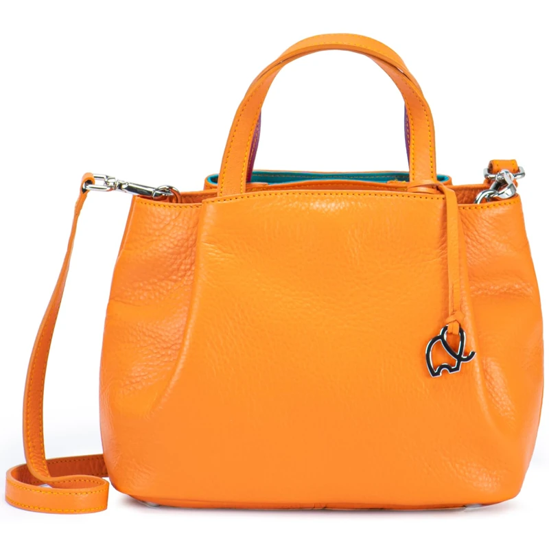 mywalit Small Grab Handle Detachable Shoulder Strap, Handbag Unisex Adult, Orange, Orange, REGULAR