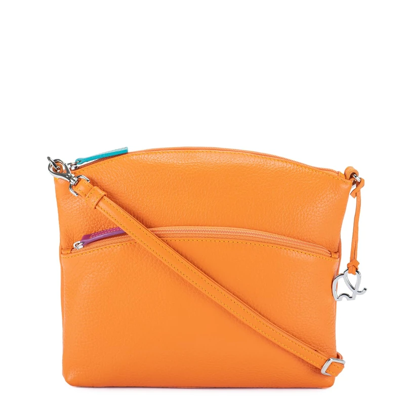 MYWALLIT Unisex's Rounded Cross Body Crossbody, Orange, Regular