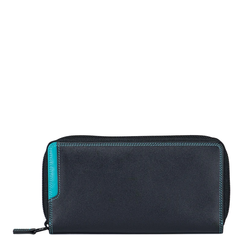 mywalit Unisex's Large Zip Around Wallet, Black/Pace, 103 PULGADAS