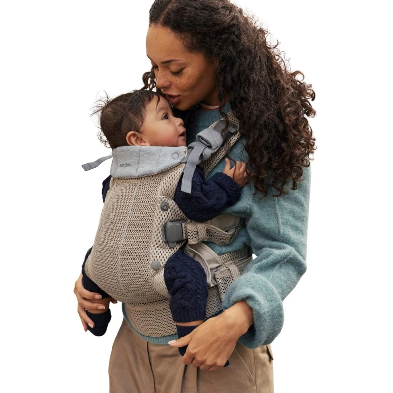 BabyBjörn Baby Carrier Harmony, 3D Mesh, Grey Beige