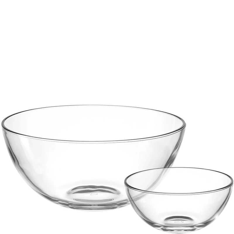 LEONARDO HOME Cucina Bowl Set • 5 Piece Set • Versatile for Serving, Serving and Storing • Functional in Everyday Use • for Kitchen, Dining Table, Buffet • Timeless Design • Clear • 066349