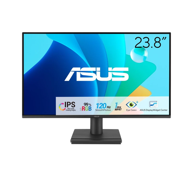 ASUS VA249HG Eye Care Gaming Monitor – 24-inch (23.8-inch viewable), IPS, Full HD, 99% sRGB, Frameless, 120Hz, Adaptive-Sync, 1ms MPRT, HDMI, VGA, Low Blue Light, Flicker Free, Wall Mountable