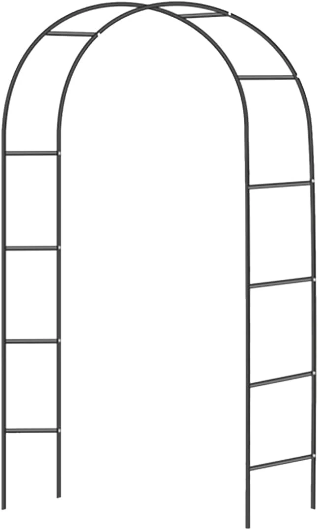 MAXLAND® Garden Arch 2.4M | Heavy Duty Metal Garden Arch | Green Garden Frame Arch for Climbing Plants | Arch for Outdoor, Backyard, Lawn, Patio, Courtyard, Wedding Decorations