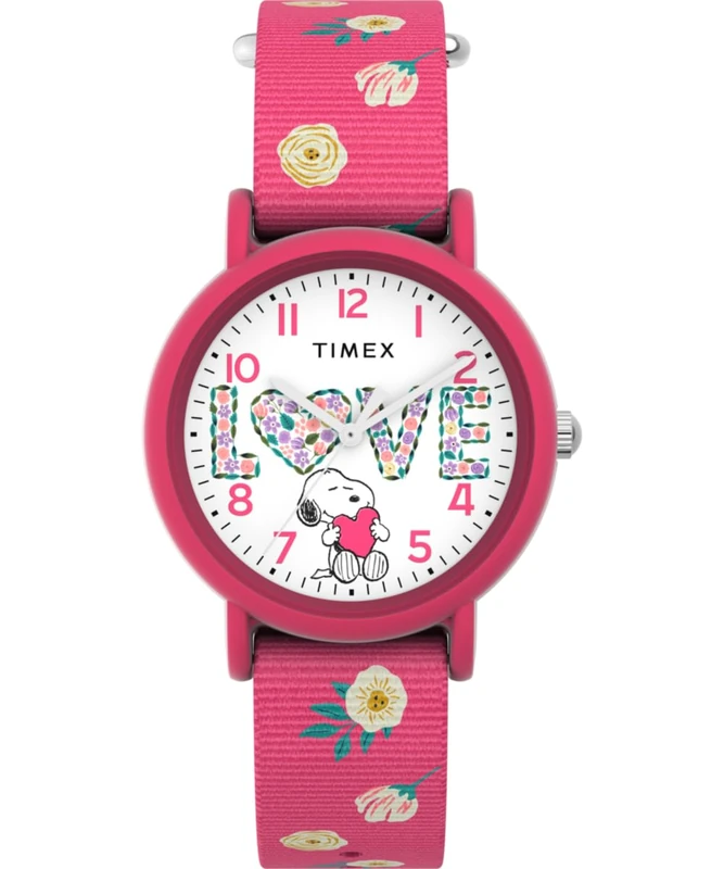 Timex Girls Analogue Quartz Watch Peanuts Weekender Color Rush