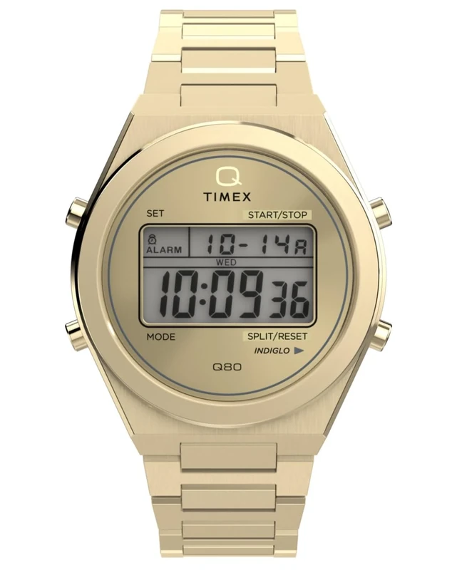 Timex Men's Digital Quartz Watch with a Stainless Steel Strap Q