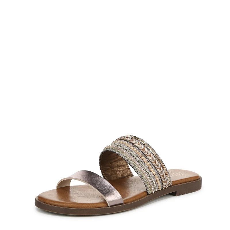 Blowfish Malibu Women's Curtis Flat Sandal, Pearl, Medium Fit, UK 7