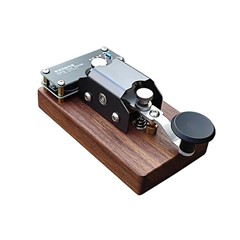 Professional Morse Code Telegraph Key, CW Morse Code Key, with Sound and Light Reminder, 3.5mm Jack, for Beginner Performing