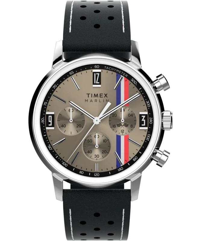 Timex Men's Chronograph Quartz Watch with a Leather Strap Marlin