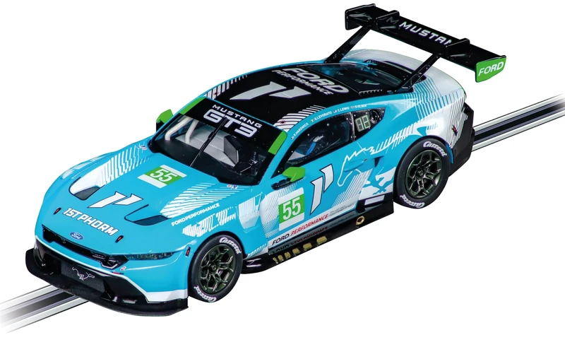 Carrera Digital 132 20032052 Ford Mustang GT3 Champion Spirit, No.55 1:32 Scale Slot Car With Working Front, Rear & Tail Lights Suitable For Ages 8 Years+