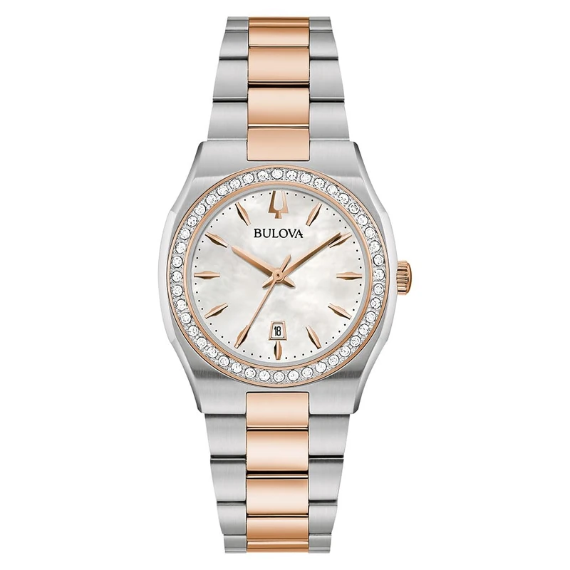 Bulova Women's Analogue Quartz Watch with Stainless Steel Strap 98R283