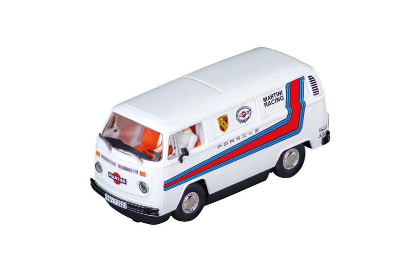 Carrera Digital 132 20032084 VW Bus T2b Martini Racing 1:32 Scale Slot Car With Working Front, Rear & Tail Lights Suitable For Ages 8 Years+