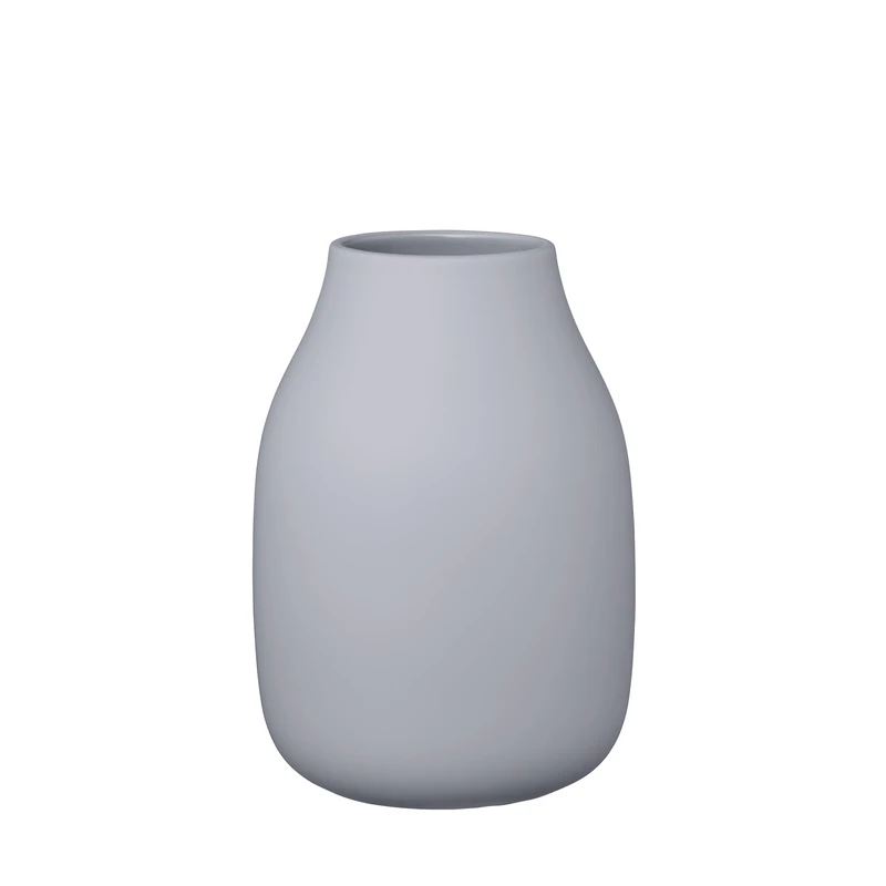 blomus Vase, Colora, Flower Vase Made of Ceramic, Colour Tradewinds, Size L, Diameter 14 x 20 cm, Handmade