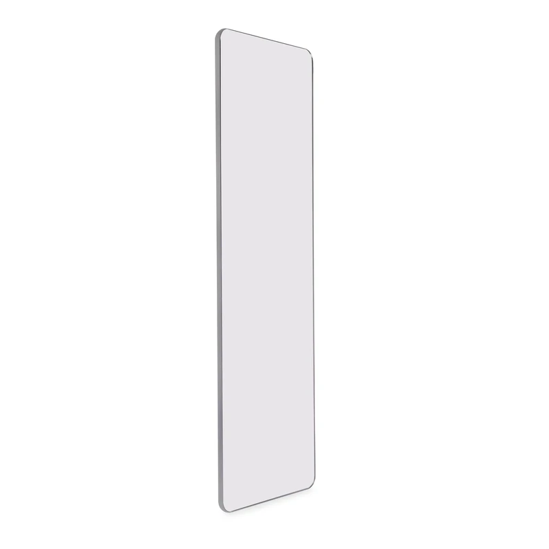 Emuca - Pull-out mirror for inside wardrobe Quartz, with 180° rotation, 1.000x300mm, Aluminium, glass and steel, Titanium
