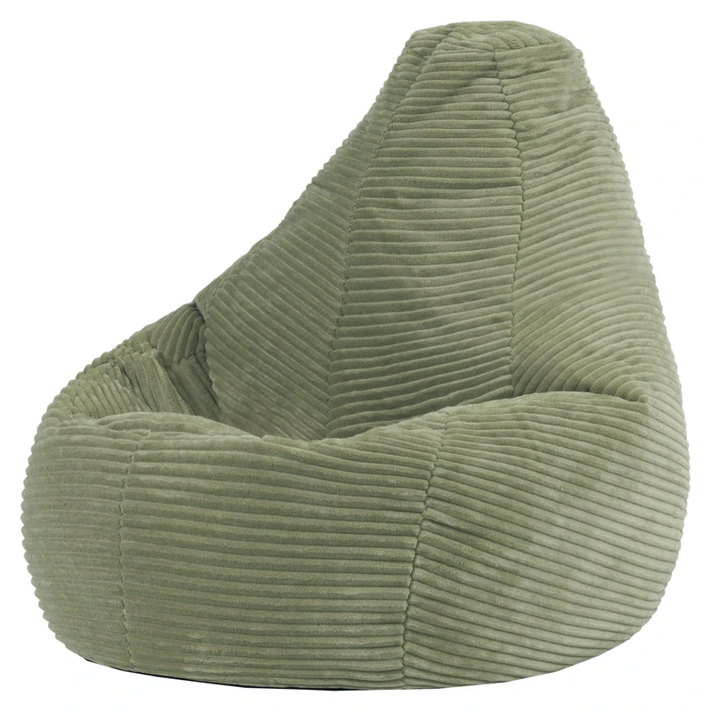 icon Dalton Kids Bean Bag, Sage Green, Cord Kids Bean Bag Chair with Filling Included for Girls and Boys, Childrens Chair, Beanbags for Children, Playroom Décor, Bedroom Accessories - Image 1