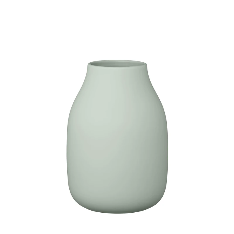 blomus Vase, Colora, Flower Vase Made of Ceramic, Desert Sage, Size L, Diameter 14 x 20 cm, Handmade