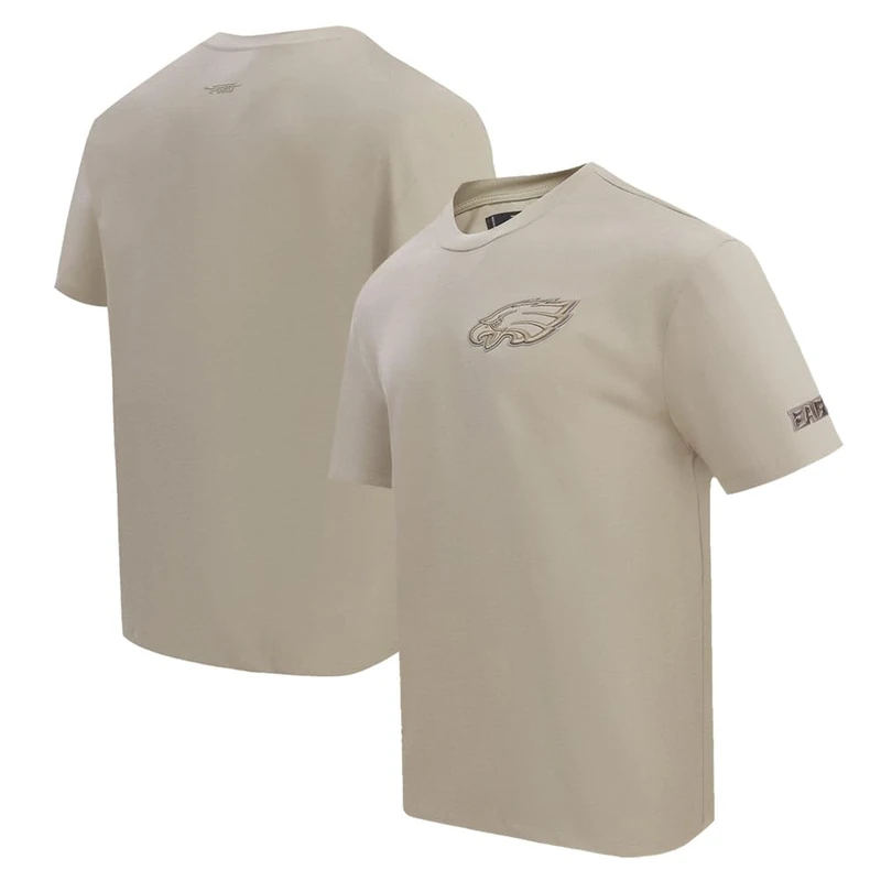 Pro Standard Mens NFL Philadelphia Eagles Neutral Short Sleeve Tee Taupe XL - Image 1