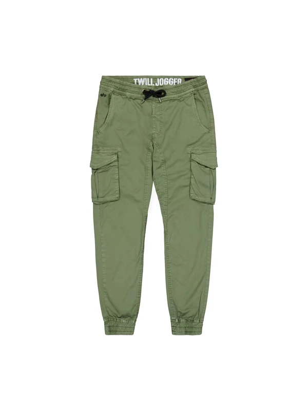 Alpha Industries Men's Cotton Twill Jogger, Vintage Green, M