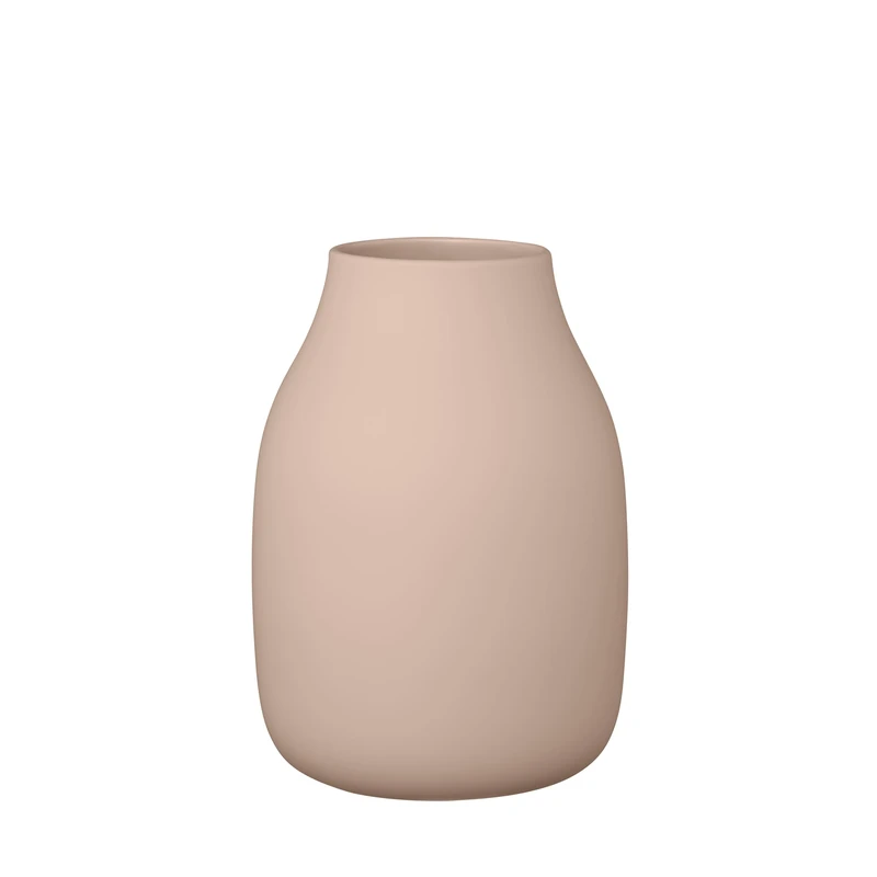 blomus Vase, Colora, Flower Vase Made of Ceramic, Indian Tan Colour, Size L, Diameter 14 x 20 cm, Handmade