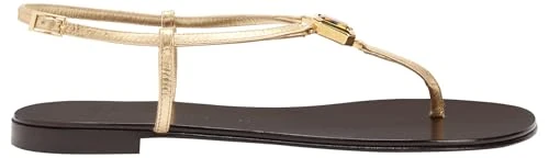Giuseppe Zanotti, Cameliee Flat, Gold, Leather, 6