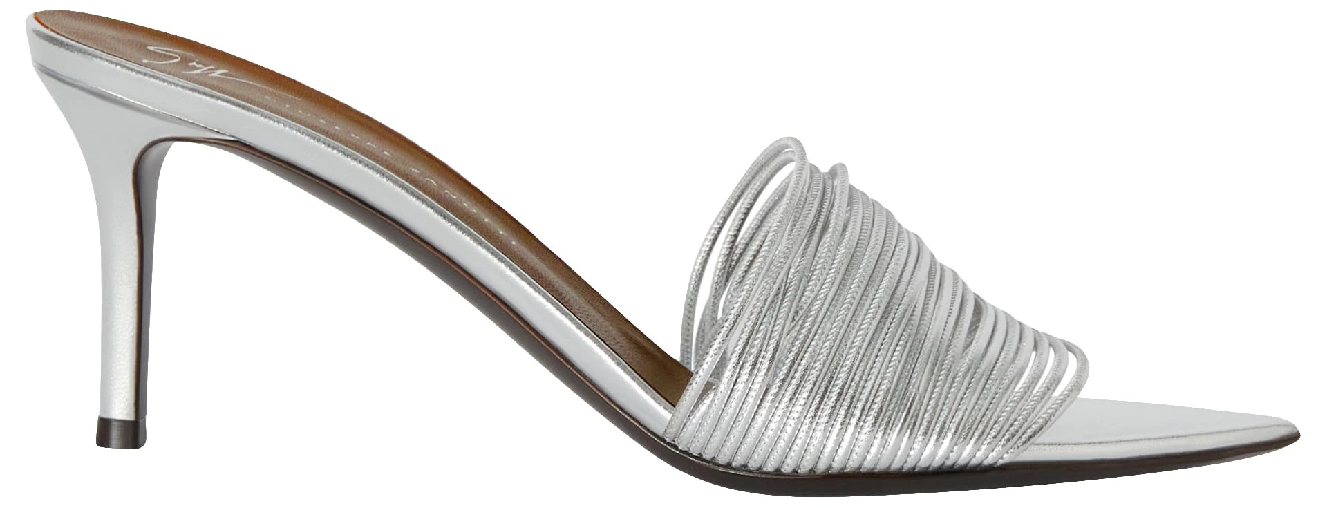 Giuseppe Zanotti, Intriigo Clio 70, Silver, Leather, 4