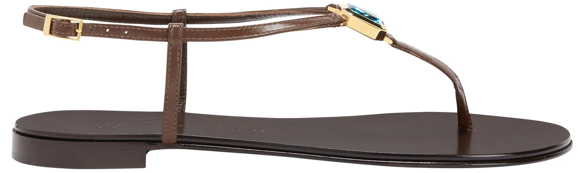 Giuseppe Zanotti, Cameliee Flat, Brown, Leather, 5.5