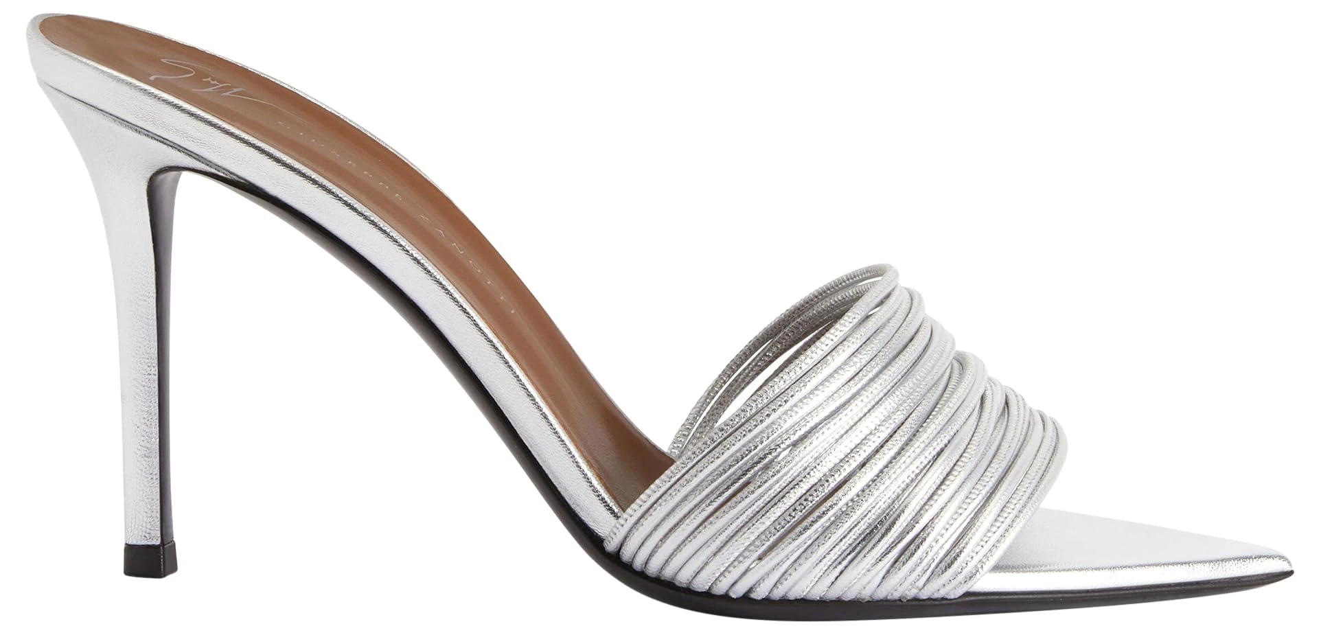 Giuseppe Zanotti, Intriigo Clio 90, Silver, Leather, 4.5