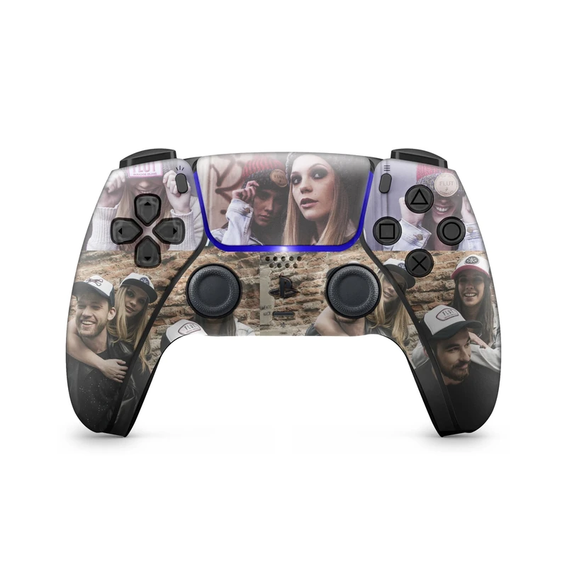 Custom Photo Collage Controller Skin fits PS5 DualSense, Personalised Gaming Accessory