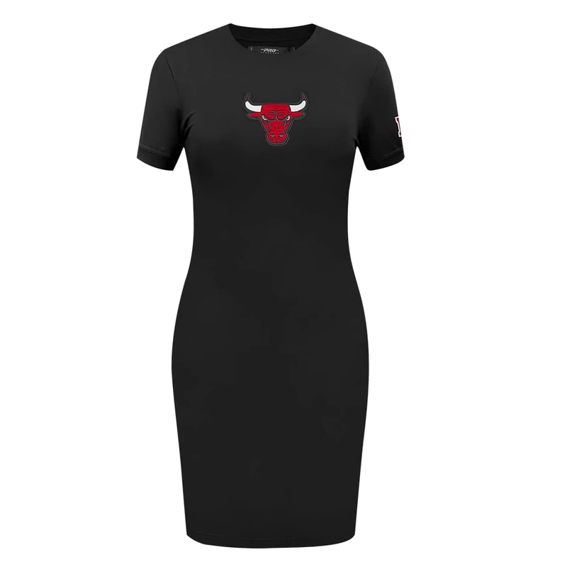 Pro Standard Womens NBA Chicago Bulls Classic Chenille Body Con Dress Black M - Image 1