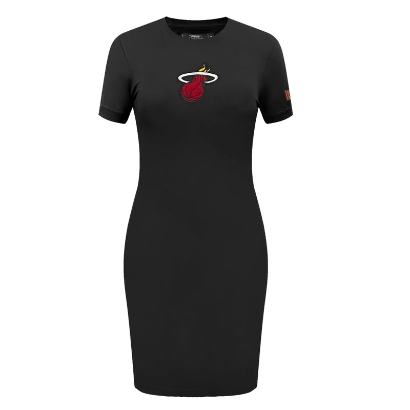 Pro Standard Womens NBA Miami Heat Classic Chenille Body Con Dress Black L