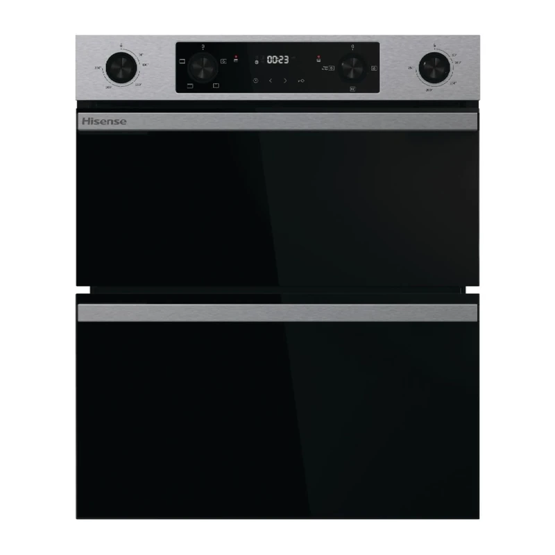 Hisense Electric Double Oven, 72.3 x 59.5 x 57.5 cm, Stainless Steel, LED Display, A/A Energy Rating