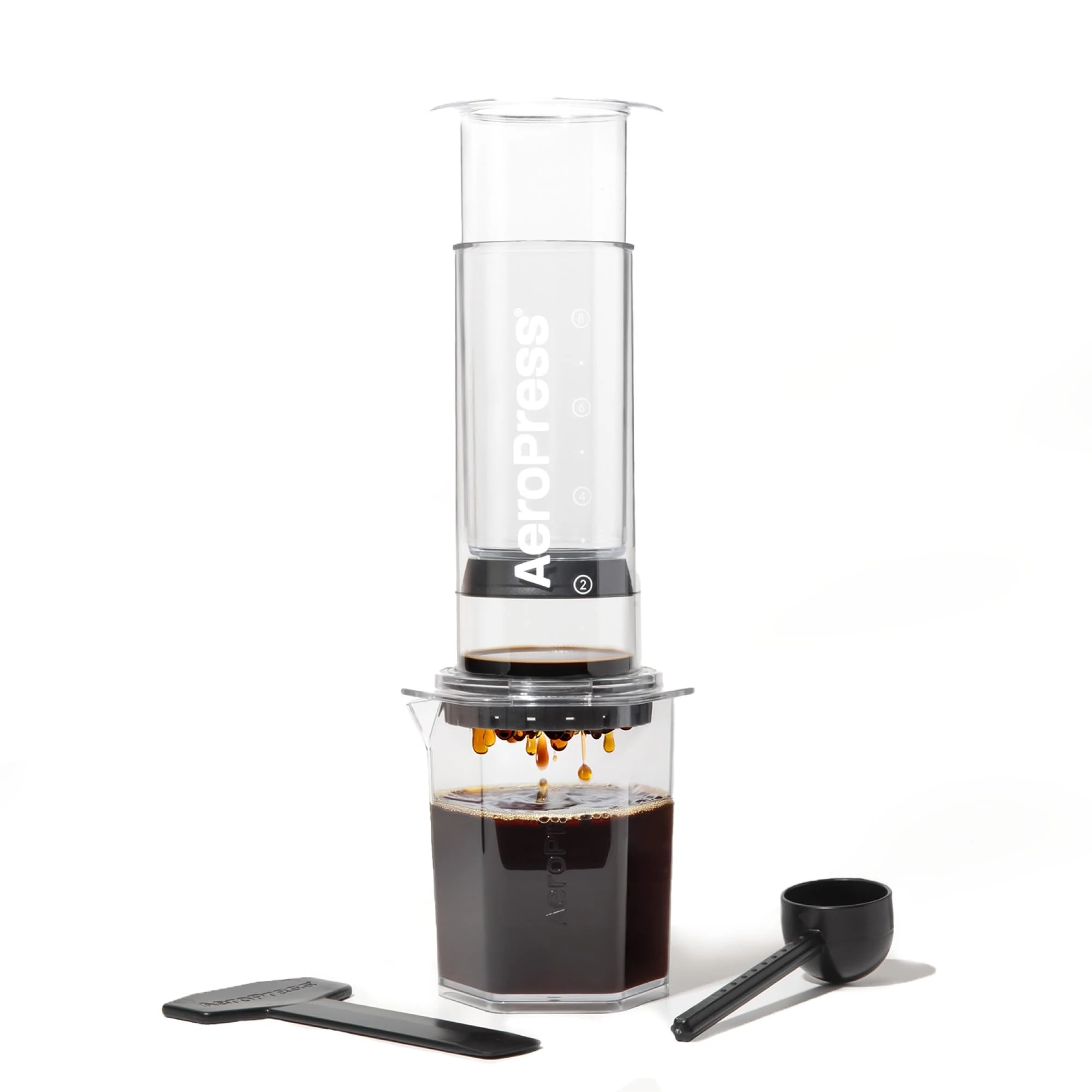 AeroPress Clear XL Coffee Press – 3 in 1 brew method combines French Press, Pourover, Espresso. Full bodied, smooth coffee without grit or bitterness.
