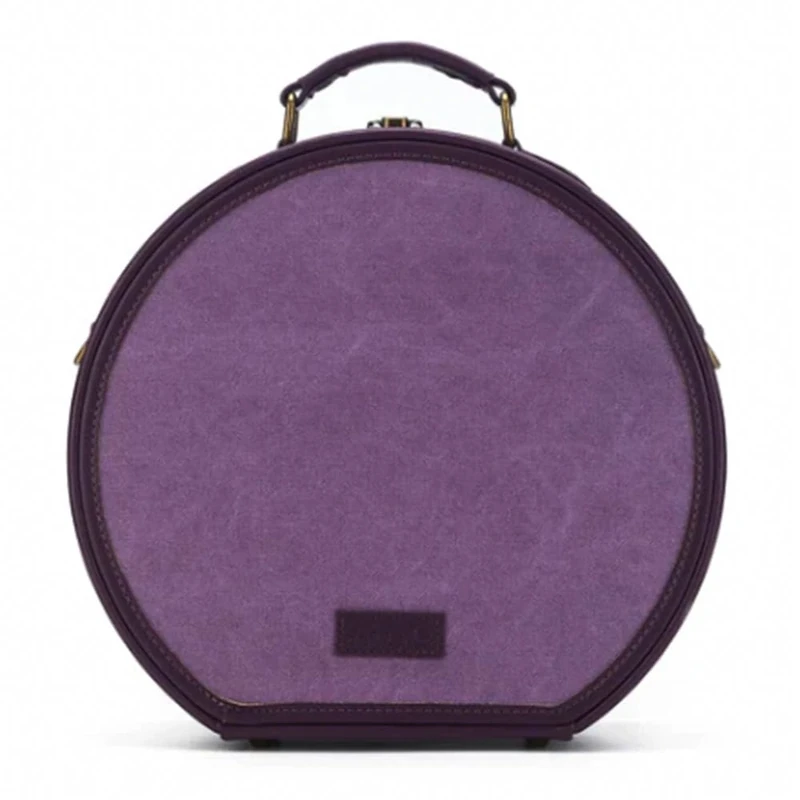 Della Q Maker's Hat Box - Hard Shell Exterior, for Knitting or Crocheting Projects, Plum - 1 Piece