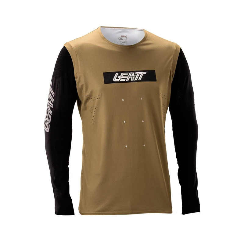 Leatt Technical Jersey MTB Long Sleeve Gravity 8.0 Brown Men's Clothing