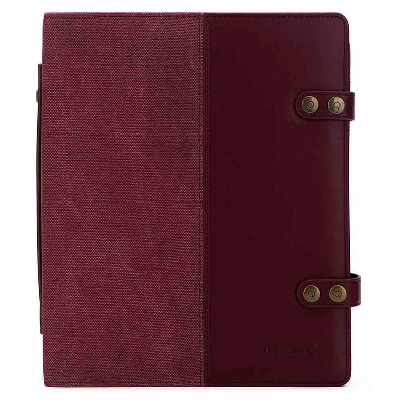 Della Q Hook and Needle Notebook - for Knitting or Crocheting Projects, Maroon, 26.7 x 22.9 x 6.4cm - 1 Piece