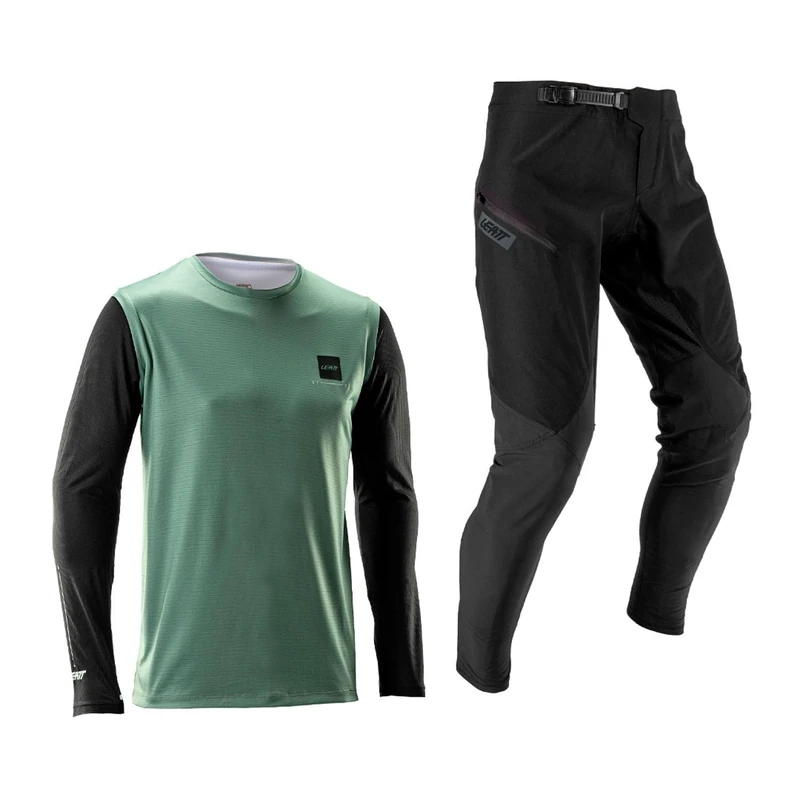 Leatt Gravity 1.0 Long Sleeve T-Shirt 120-130 cm Green - Image 1